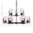 Atlas 9 Light Uplight Chandelier Shown In Graphite Finish With 4” Clear Bubble Glass-108957181-108957180