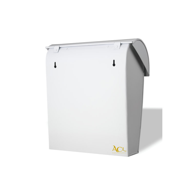 Buecker Aluminum Wall Mounted Post Box, 38cm H x 30cm W x 12.5cm D, White