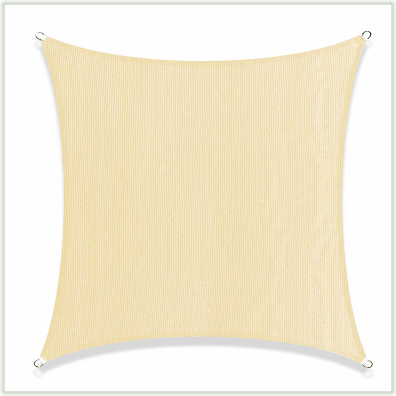 Royal Shade Square Shade Sail, Beige, 16' x 16'