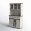Marlborough 72'' W Farmhouse Bar Cabinet with LED lights and Sliding Barn Doors,White-1923117769