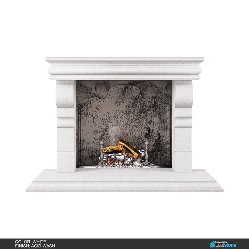 Hamilton Fireplace Surround, Acid Wash/White