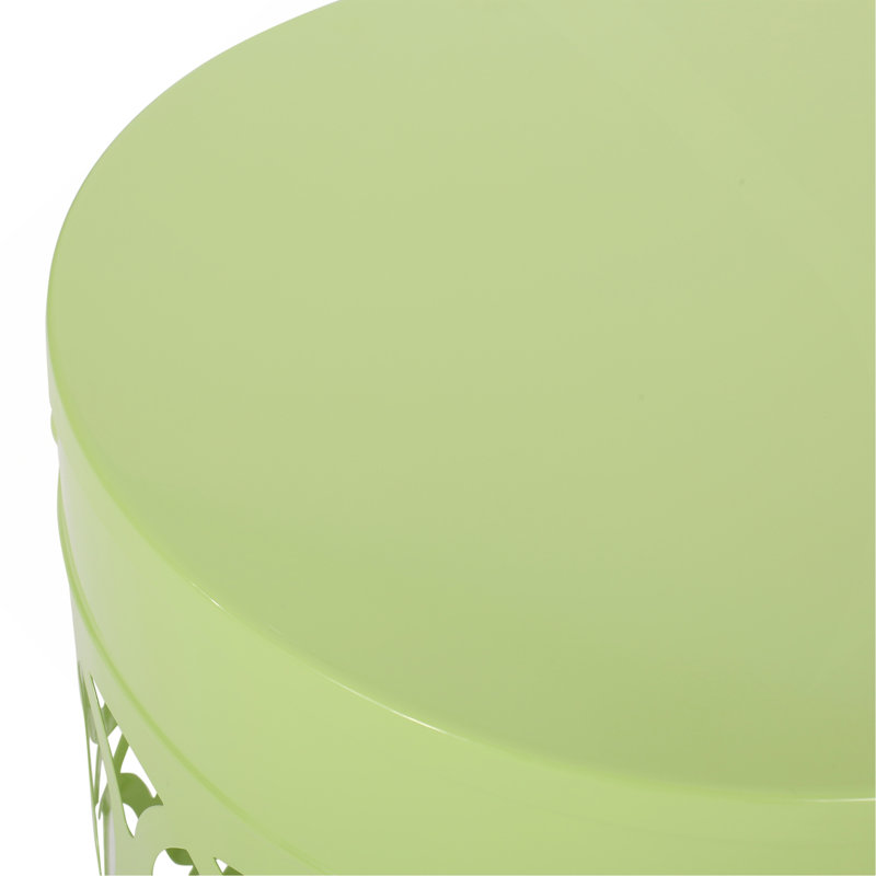 Outdoor Metal End Table -Large, Green, Green, Green