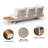 5-Pieces Modular Teak Patio Set With Smokeless Fire Pit 6 Person In Light Khaki-1531796819