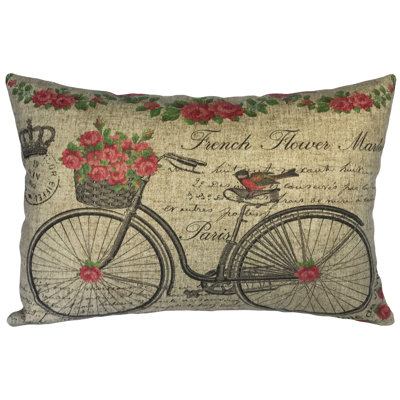  French Flower Market Linen Lumbar Pillow