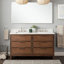 60" Hytes Double Bathroom Vanity Set with Rectangular Undermount Sinks-77152796-77152795-77152793