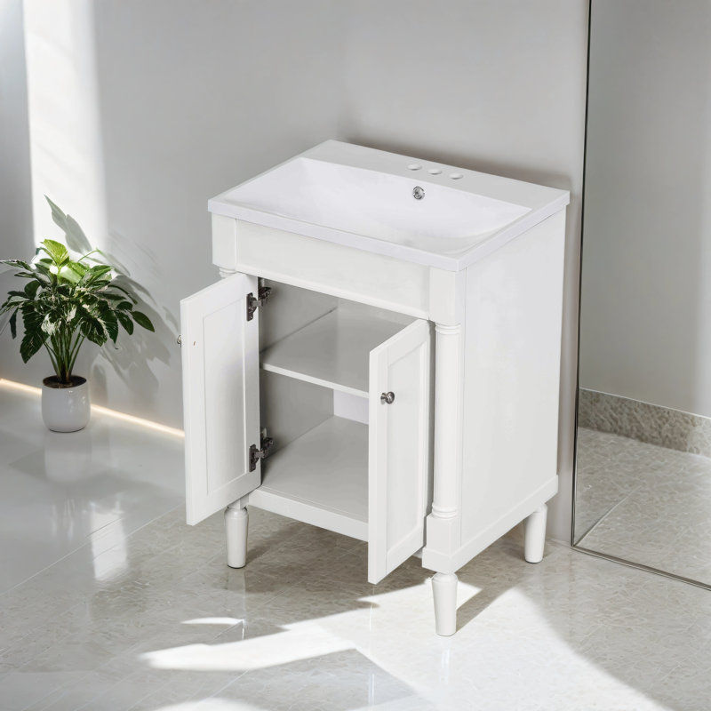 Ensemble de meuble-lavabo simple 24,01 po avec plateau Albreda