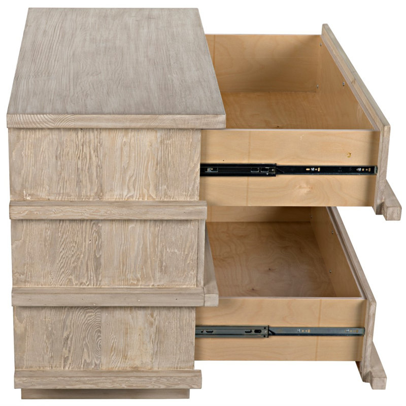 Bergamot 3 - Drawer Solid Wood Dresser, Gray Wash Wax