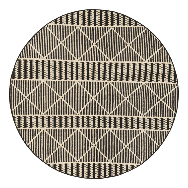 Black Dalyan Indoor/Outdoor Trellis Rug
