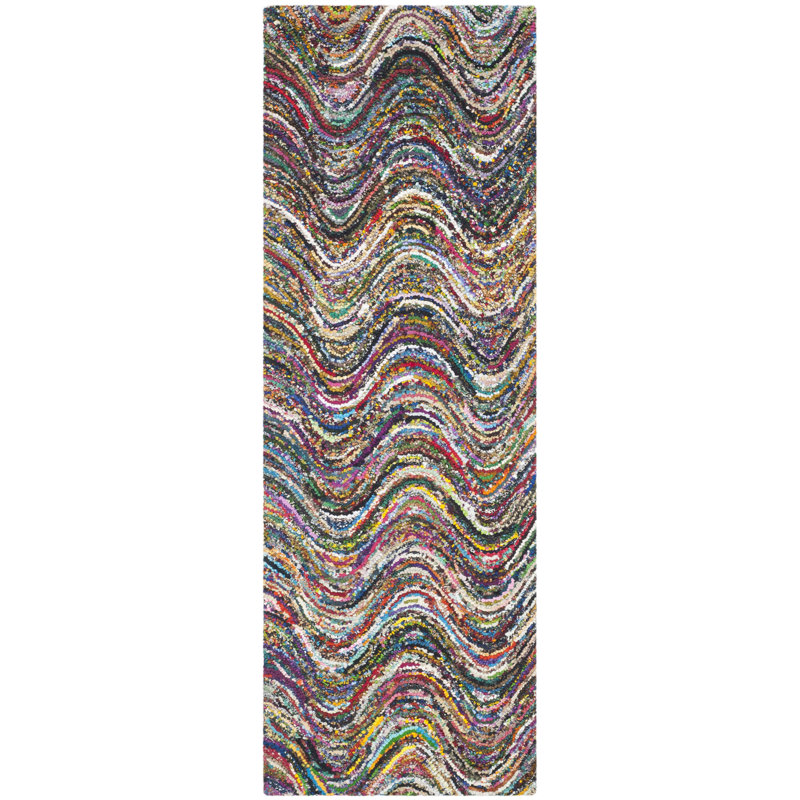Anaheim Hand Tufted Cotton Abstract Rug, Runner 2'3" x 10'