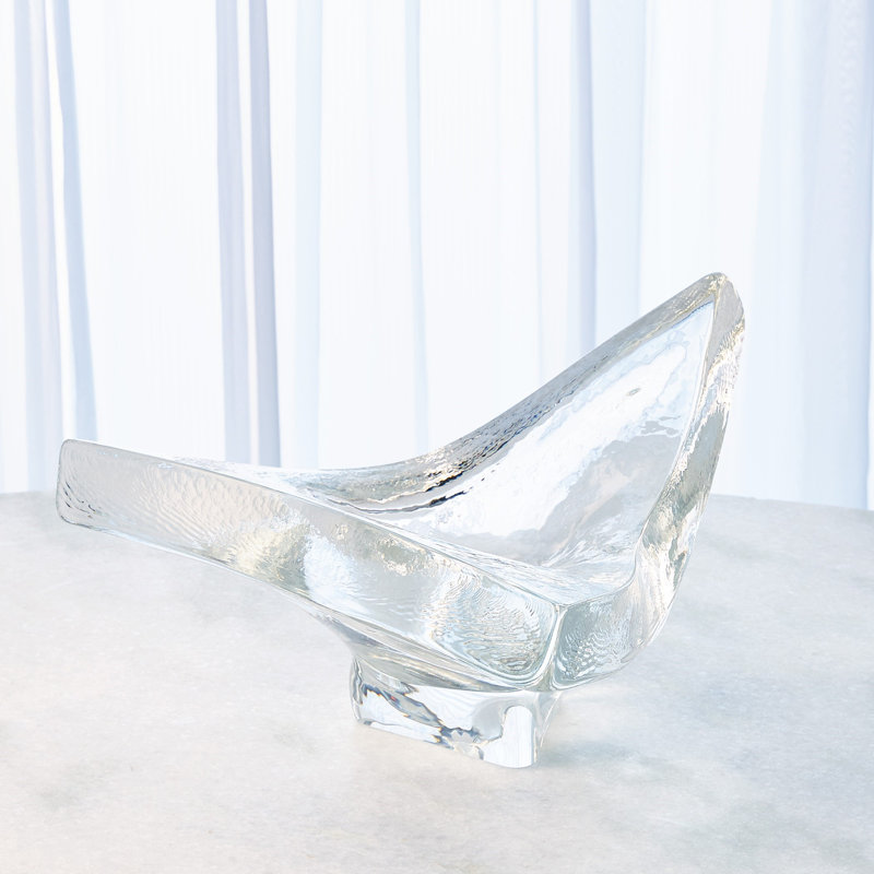 Triangle Slab Bowl, 8.5" H x 15" W x 15" D