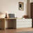 Modern Style L-shaped Bedroom Vanity With 6 Drawers