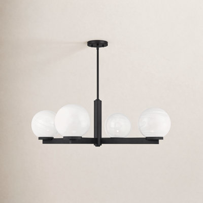 Claudette 4-Light Chandelier in Chrome