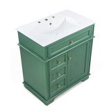 Bathroom Vanity with Sink, One Tip-out Drawer, Three Drawers, Door Shelf, Soft Closing Door, 
