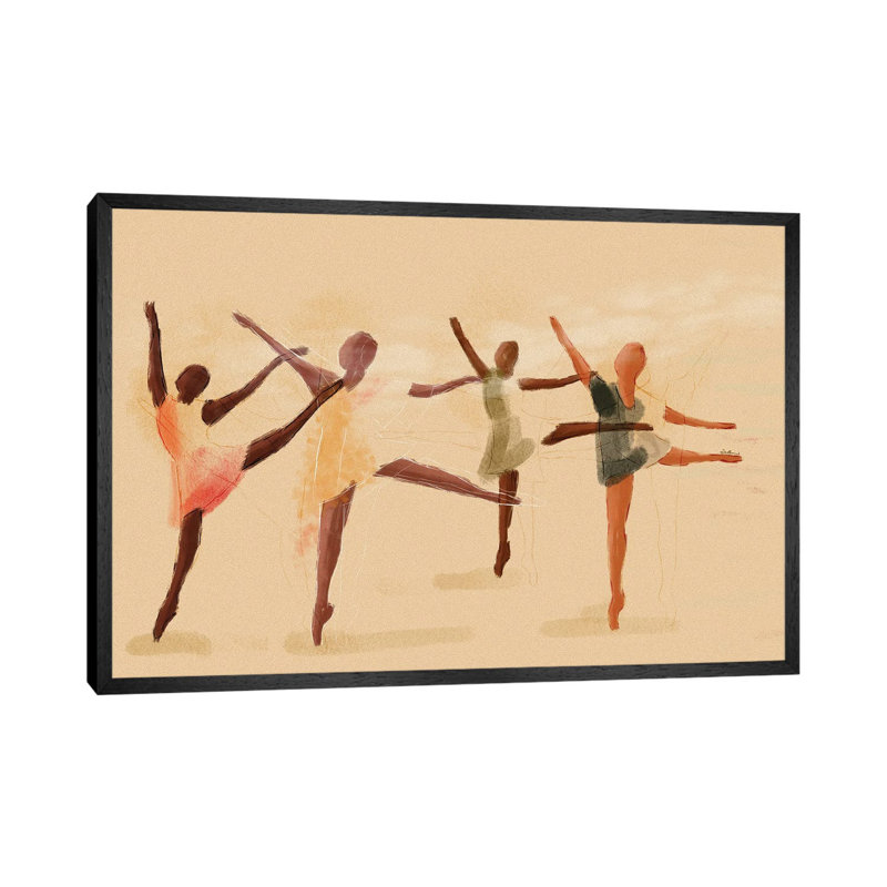 On Pointe by DeeLashee - Print on Canvas, 66.04 cm H x 45.72 cm W, Black Framed