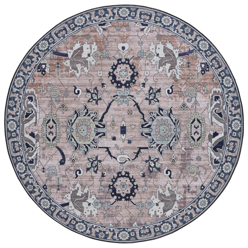 Danna Tucson Performance Machine Washable Oriental Rug, Round 6'