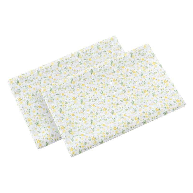 Laura Ashley Printed Cotton Percale Pillowcase Set, Evie Yellow
