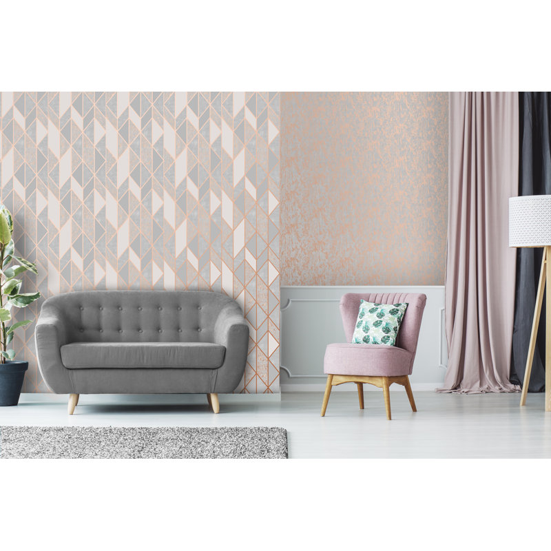 Milan Floral Vinyl Metallic Wallpaper Roll