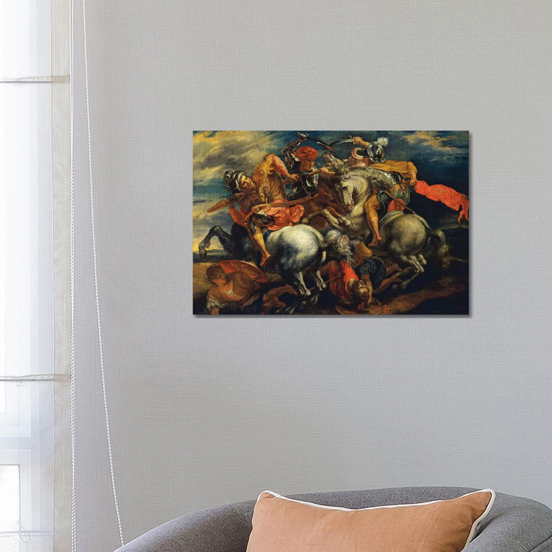 The Battle Of Anghiari (The Fight For The Standard) by Peter Paul Rubens - Wrapped Canvas Painting
