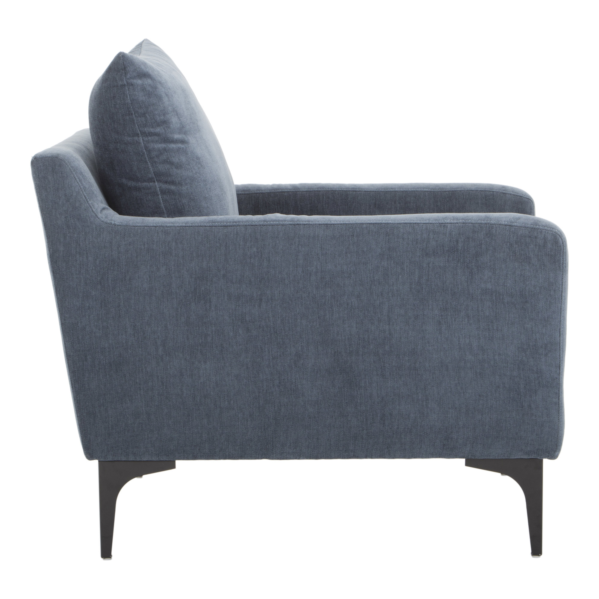 Almena 30" Wide Polyester Armchair, Dusty Blue