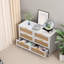 6 commodes, 50,24 po. Idéal pour la chambre à coucher et le salon. Finition blanche, unité de rangement naturelle, 50,24 po. Blanc, aspect