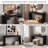60" Farmhouse Console Table – Solid Wood & MDF Entryway Table(Black)-6368463