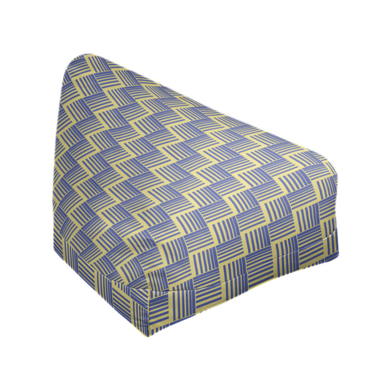 Housse de sac de pois classic basketweave rayures, Jaune / Bleu, H 27 po x l 30 po x P 25 po, Pas de bourre