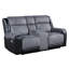 Causeuse inclinable gris / noir ALICIA