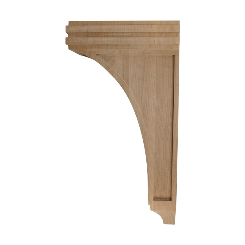 Corbeau de 7 po x 22 po en bois d'aulne nord-américain massif non fini 7 "X 22" Corbel