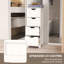 Armoire de rangement autoportante 4 tiroirs blanc