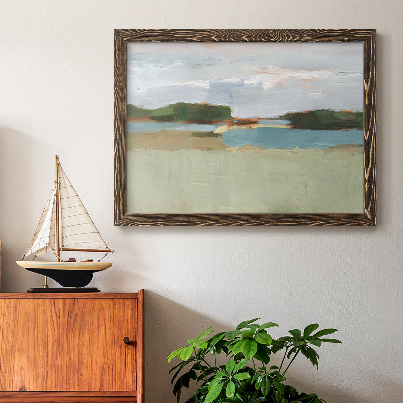 High Noon Vista Study I, reproduction d'art sur toile, Cadre noyer, H 22 po x l 32 po x P 1,5 po