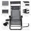Inglewood Foldable Reclining Garden Chair Headrest Zero Gravity-2070053631