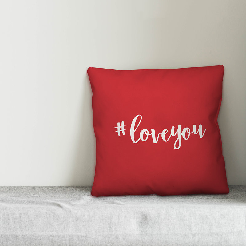 Throw Pillow, Red/White, Pillow Cover