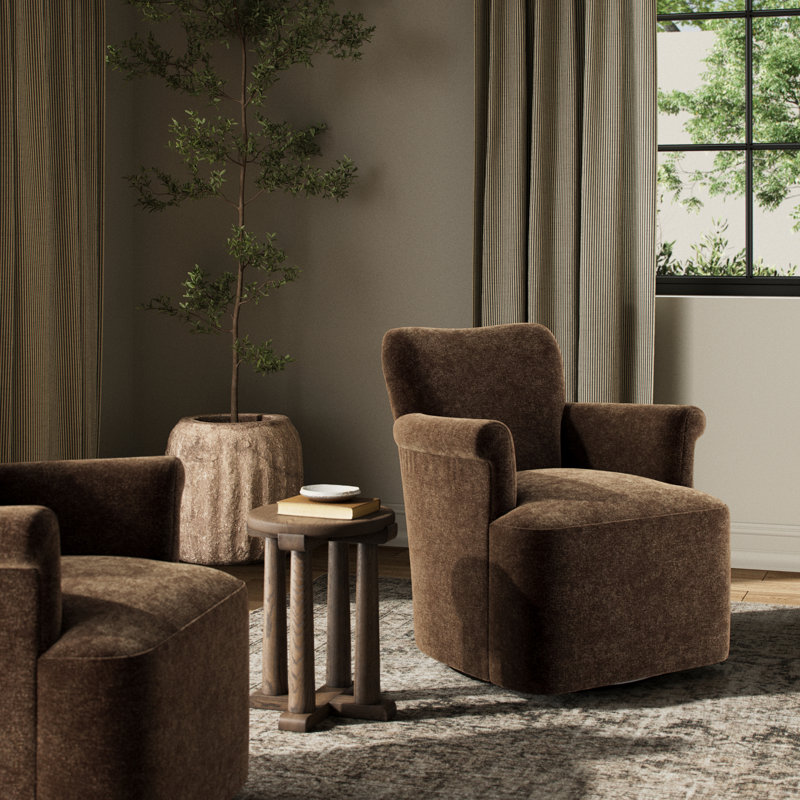 Camellia Swivel Chair, Altair Mushroom