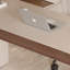 Bureau rectangulaire en bois manufacturé beige et brun noisette avec 6 tiroirs-1865267090-1865267182