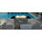 43" Rectangular Grey Open Weave Propane Fire Pit Table, 60000 , With Bohemian Style, Blue Glass Stones, And Wind Guard For Outdoor Entertaining Gas Removable - Rust Lid, Guard, Style Patio Parties-644378884