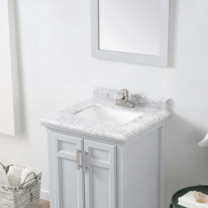 Longshore Tides Woen 24'' Single Bathroom Vanity with Marble Top | Wayfair