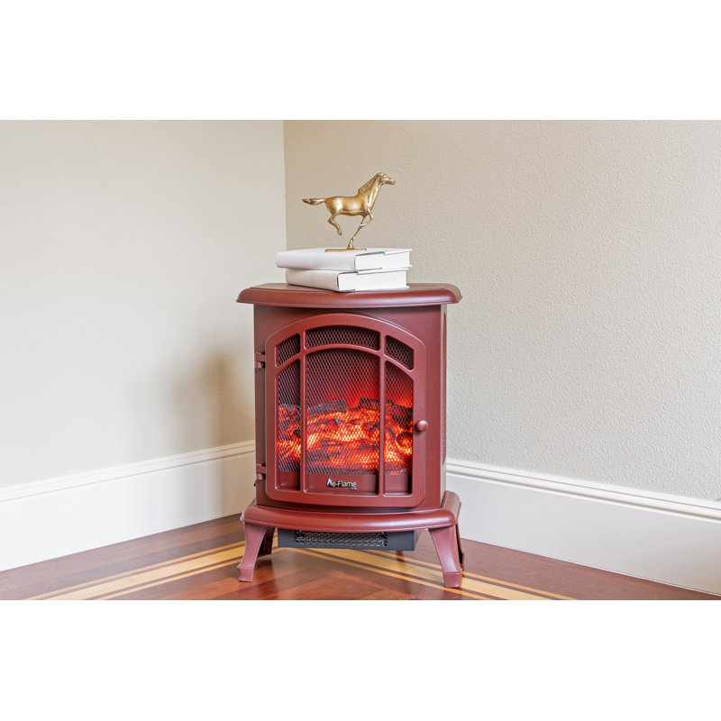 18.5'' W Electric Fireplace with 5118 BTU, Rustic Red