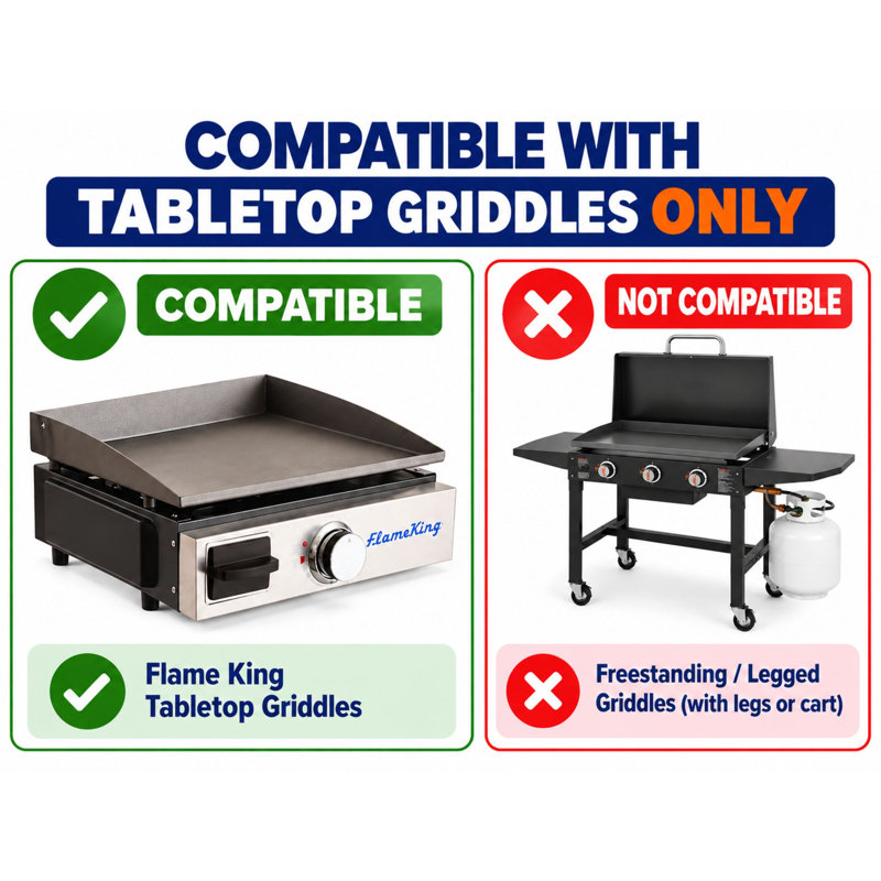 Plaque de cuisson à fixation rapide au propane 12 pi ou 17 po 22 po Flame King