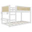 Lit superposé simple au-dessus d'un lit simple avec tablettes de rangement-1915736777