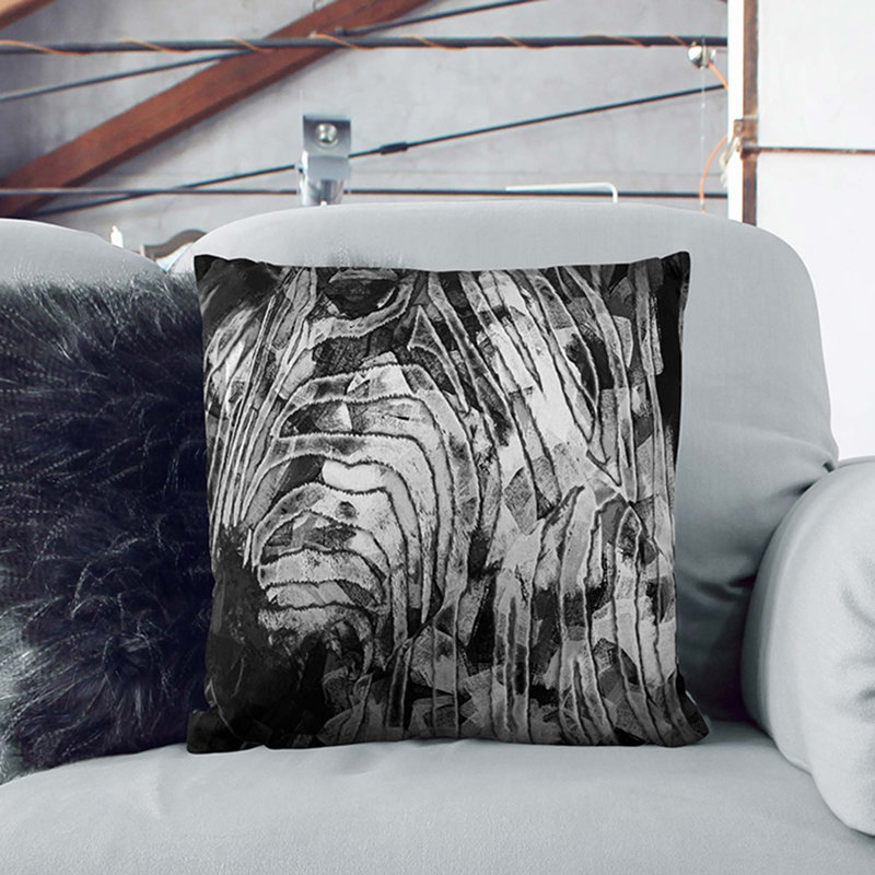 Animal Print Square Cushion, 40cm H x 40cm W x 15cm D