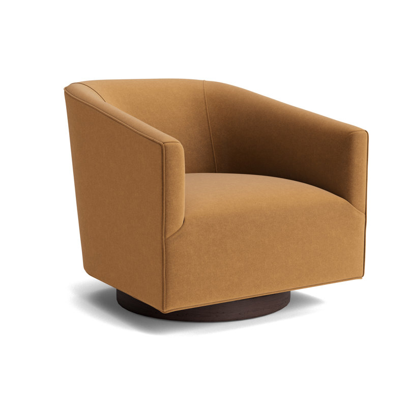 Cooper Full Swivel Chair, Java, Performance Velvet - Hazelnut