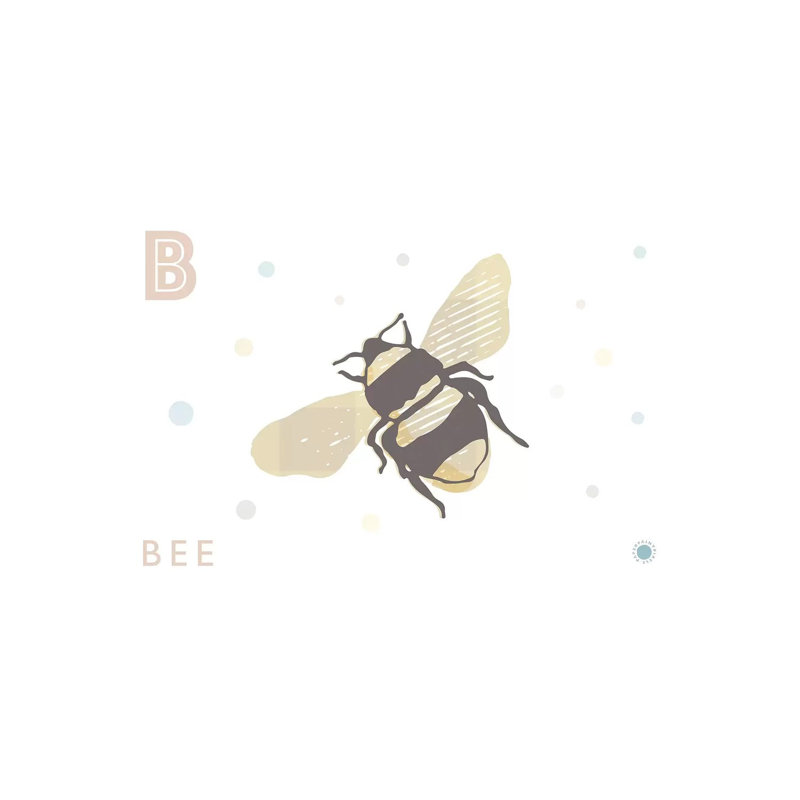 «B Is for Bee» - impression, Pas de tapis, H 18 po x l 26 po x P 1,5 po, Toile tendue