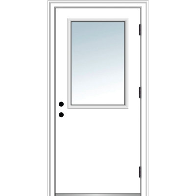 Porte d'entrée avant en fibre de verre transparent