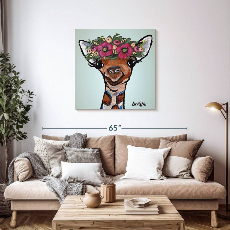 Brampt Giraffe Flower Crown, 36" H x 36" W