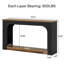 Console Farmhouse Led, table d'entrée de vestibule en bois, canapé rétro long et étroit derrière le canapé-115115931