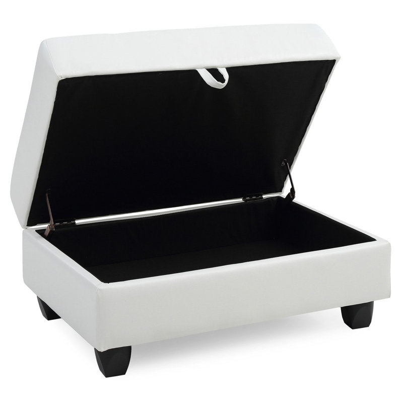 Revere Ottoman, White, White