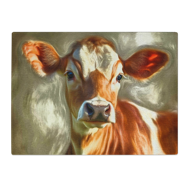 Cow  Glass Chopping Board