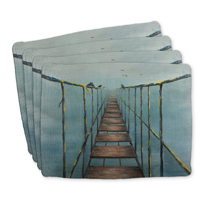 In the Jungle Braided Polyester Placemats Set of 4 - Home Decor