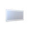 Miroir de salle de bain 60 po x 28 po à DEL avec éclairage avant et arrière, miroir de meuble-lavabo à intensité variable, 3 températures de couleur, antibuée, imperméable IP44, montage horizontal ou vertical