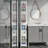Aarn 4 Tier Folding Stackable Storage Box, Stackable Storage Drawers On Wheels, Bathroom Floor Cabinet With Doors